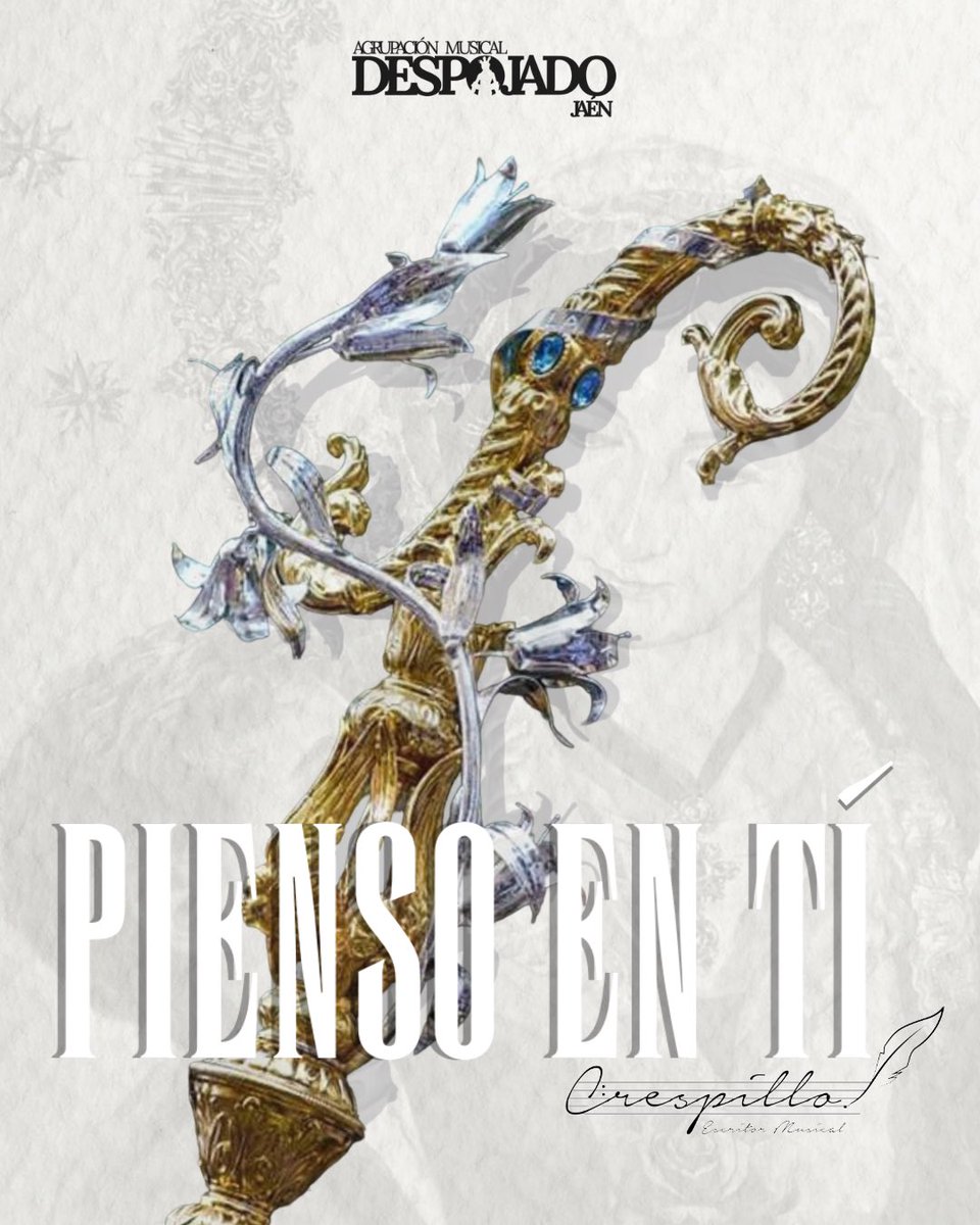 ⚫️ 𝐍𝐔𝐄𝐕𝐀 𝐂𝐎𝐌𝐏𝐎𝐒𝐈𝐂𝐈Ó𝐍 

✍️ José Manuel Sánchez Crespillo, vuelve a dejarnos su legado más preciado, su música.

🎼 𝐏𝐈𝐄𝐍𝐒𝐎 𝐄𝐍 𝐓Í
✝️ Dedicada a <a href="/PastoraJaen/">Divina Pastora de Jaén</a> 

Una obra que aguarda en si, una bonita historia de 𝘍𝘌 y 𝘈𝘔𝘖𝘙

¿Quieres conocer su Historia?…