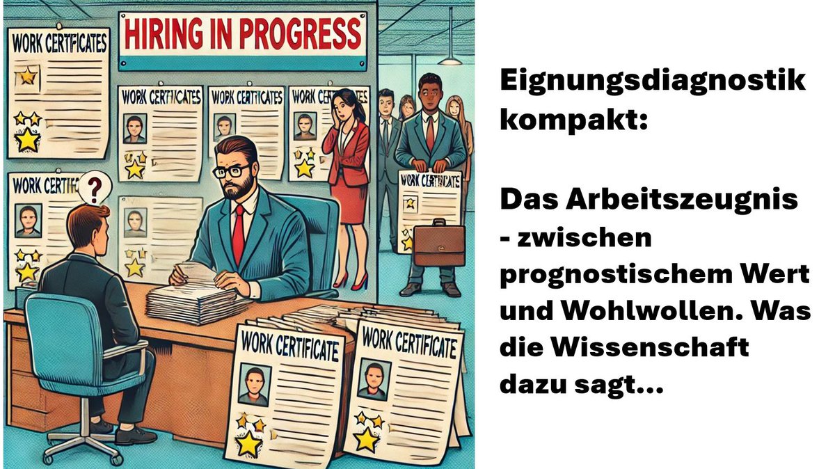 Eignungsdiagnostik kompakt – Arbeitszeugnis: Zwischen prognostischem Wert und Wohlwollen. Was die Wissenschaft dazu sagt…

blog.recrutainment.de/2025/03/03/eig…