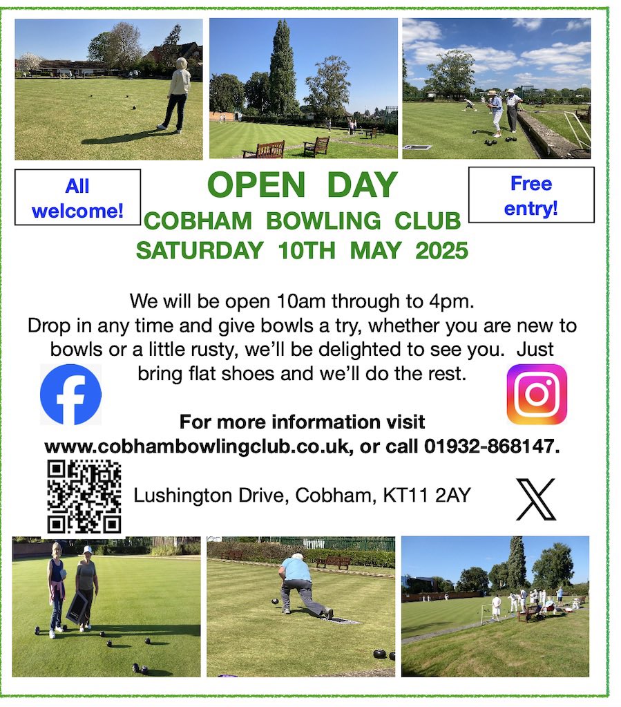 Open Day 2025 will happen on May 10th. All welcome. See you on the Green!