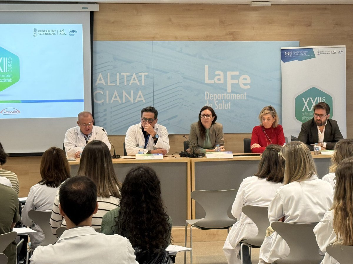 Servicio de Farmacia La Fe 🏥 (@acm_lafe) on Twitter photo 📢🚀 ¡Inaguración de la XXII edición del Curso de Atención Farmacéutica al Paciente Trasplantado en el Hospital La Fe! <a href="/cursoAFPT/">XXII Curso de At. Farmacéutica Pte. Trasplantado</a>
#SomosLaFe 📢🚀 ¡Inaguración de la XXII edición del Curso de Atención Farmacéutica al Paciente Trasplantado en el Hospital La Fe! <a href="/cursoAFPT/">XXII Curso de At. Farmacéutica Pte. Trasplantado</a>
#SomosLaFe