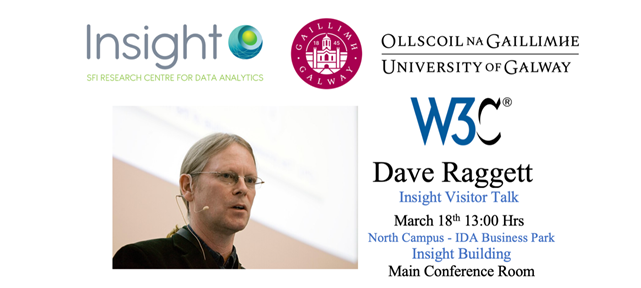 We are delighted to welcome Dave Daggertt (W3C - World Wide Web Consortium) to Galway on the 18th March to give a public talk &amp; present "Beyond Sentient AI inspired by Cognitive Sciences" - see details here insight-centre.org/beyond-sentien…