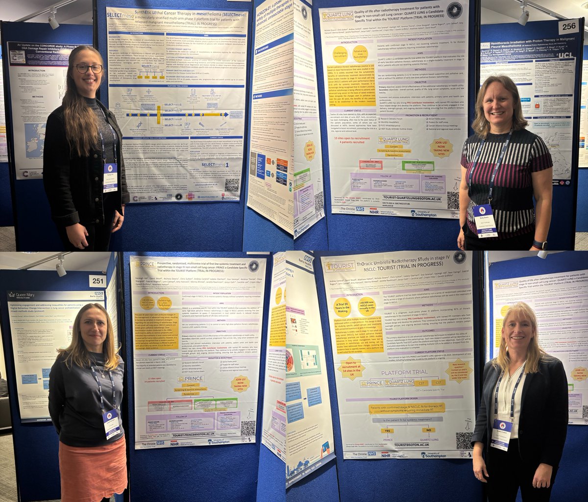 Poster presentations at #BTOG25 on our TOURIST #LungCancer and SELECTmeso #mesothelioma platform trials.

We'll be at our stand in the main exhibition hall again today and tomorrow, so do come and have a chat about our #ClinicalTrials and working with SCTU!