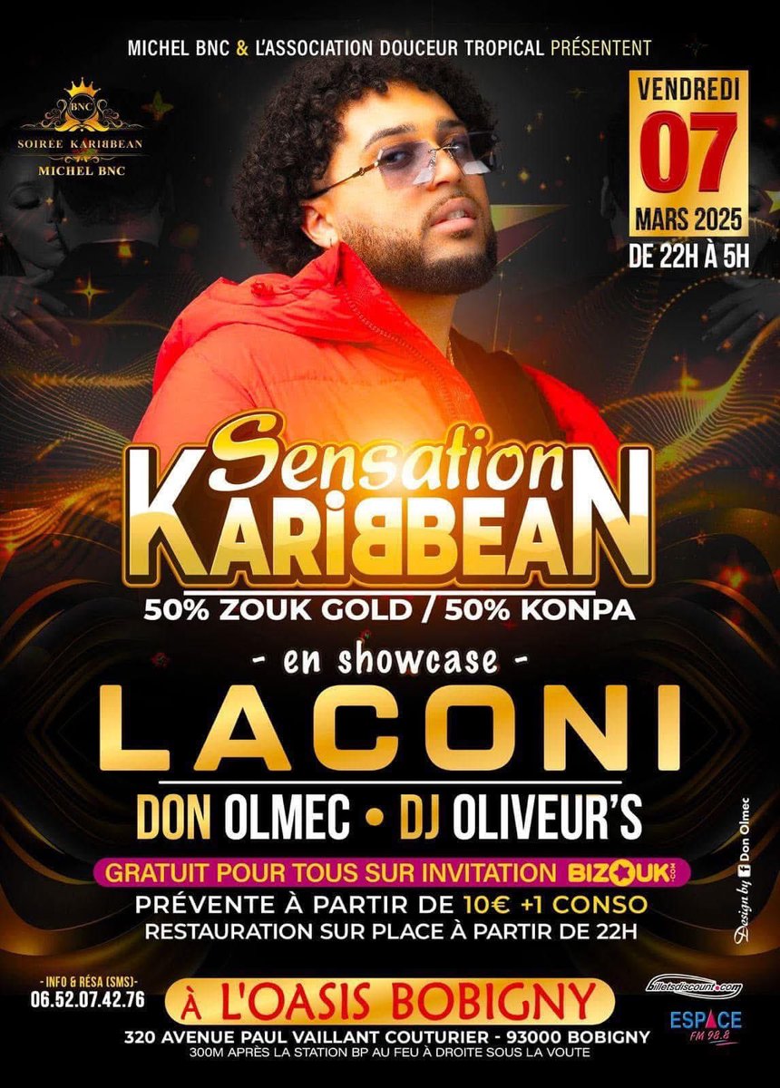 QueridaCv's tweet photo. Retrouvez @laconi_hitmaker ce Vendredi en Showcase sur Paris à l’Oasis Bobigny 🙌🏽🔥✨ https://t.co/UAj02K5JHt