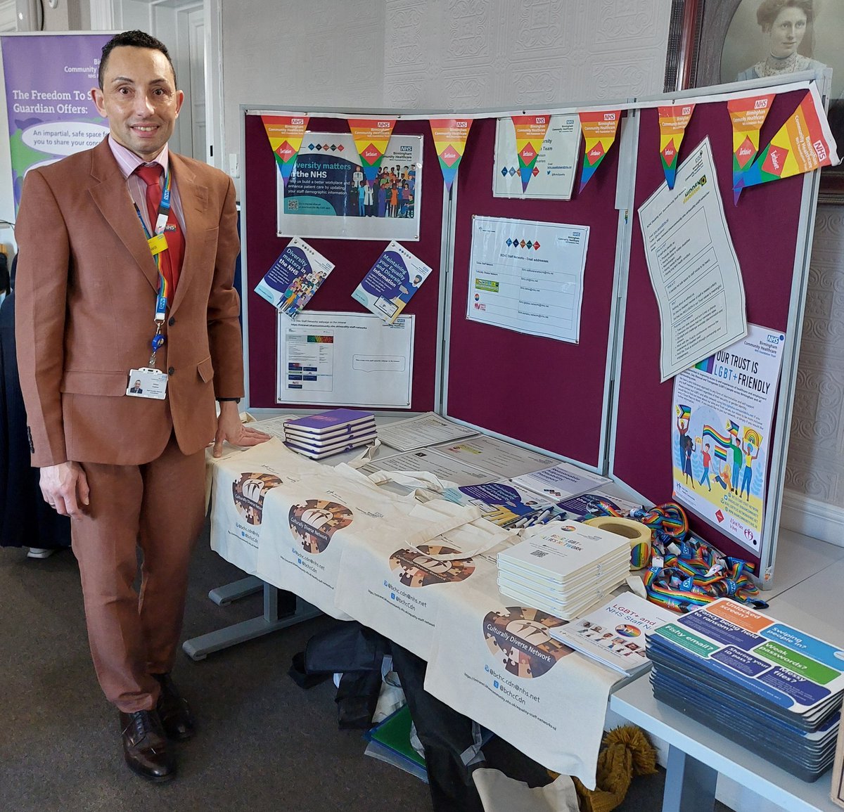 Equality Team BCHC (@bchcequality) on Twitter photo Will Hopkins Staff Equality Network Coordinator promoting BCHC staff networks at Trust Induction at Moseley Hall Hospital.
<a href="/bhamcommunity/">@bhamcommunity</a> <a href="/BchcCdn/">Culturally Diverse Staff Network</a> <a href="/Bchcstaffcarers/">BCHC Staff Carers network</a> <a href="/bchcdansn/">BCHC DANSN</a> <a href="/bchclgbt/">BCHCLGBT</a> <a href="/BCHC_WEN/">BCHC Women's Equality Network</a> Will Hopkins Staff Equality Network Coordinator promoting BCHC staff networks at Trust Induction at Moseley Hall Hospital.
<a href="/bhamcommunity/">@bhamcommunity</a> <a href="/BchcCdn/">Culturally Diverse Staff Network</a> <a href="/Bchcstaffcarers/">BCHC Staff Carers network</a> <a href="/bchcdansn/">BCHC DANSN</a> <a href="/bchclgbt/">BCHCLGBT</a> <a href="/BCHC_WEN/">BCHC Women's Equality Network</a>