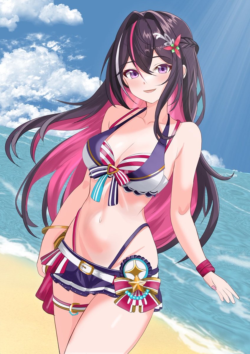 流石あずきち、水着でも清楚や…（当社比） 透過はリプ欄へ↓ AZKiさん
