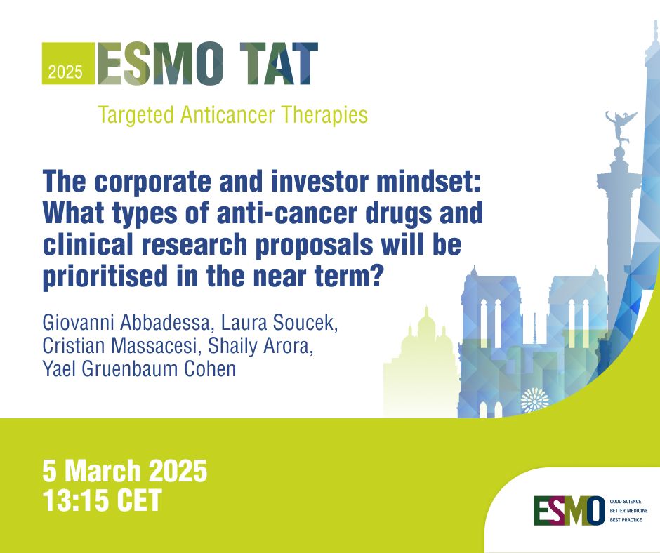 Vall d’Hebron Institute of Oncology (VHIO) (@vhio) on Twitter photo #ESMOTAT25
📣 The corporate and investor mindset: What types of anticancer drugs and clinical research proposals will be prioritized in the near term?
đź’¬ <a href="/LauraSoucek/">Laura Soucek</a>, Cristian Massacesi, Shaily Arora, <a href="/GruenbaumYael/">Yael Gruenbaum Cohen</a> & Giovanni Abbadessa.
👉 esmo.org/meeting-calend… #ESMOTAT25
📣 The corporate and investor mindset: What types of anticancer drugs and clinical research proposals will be prioritized in the near term?
đź’¬ <a href="/LauraSoucek/">Laura Soucek</a>, Cristian Massacesi, Shaily Arora, <a href="/GruenbaumYael/">Yael Gruenbaum Cohen</a> & Giovanni Abbadessa.
👉 esmo.org/meeting-calend…