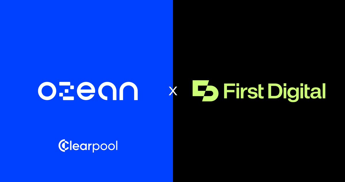 ClearpoolFin's tweet image. 🚀 Ozean joins forces with @FirstDigitalHQ to advance RWA tokenization

Projects in Ozean’s ecosystem will now have access to First Digital’s licensed custody services and $FDUSD stablecoin ecosystem, enhancing stability and efficiency for tokenized assets.

Launched in June…