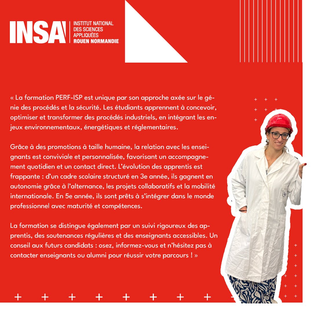 INSA Rouen Normandie (@insarouen) on Twitter photo Toujours pour illustrer les formations <a href="/insarouen/">INSA Rouen Normandie</a>, nous avons le témoignage aujourd’hui de Mélanie Mignot, responsable de la spécialité Innovation et Sécurité des Procédés, qui présente la formation et l’évolution qu’elle constate chez ses étudiants ! Toujours pour illustrer les formations <a href="/insarouen/">INSA Rouen Normandie</a>, nous avons le témoignage aujourd’hui de Mélanie Mignot, responsable de la spécialité Innovation et Sécurité des Procédés, qui présente la formation et l’évolution qu’elle constate chez ses étudiants !