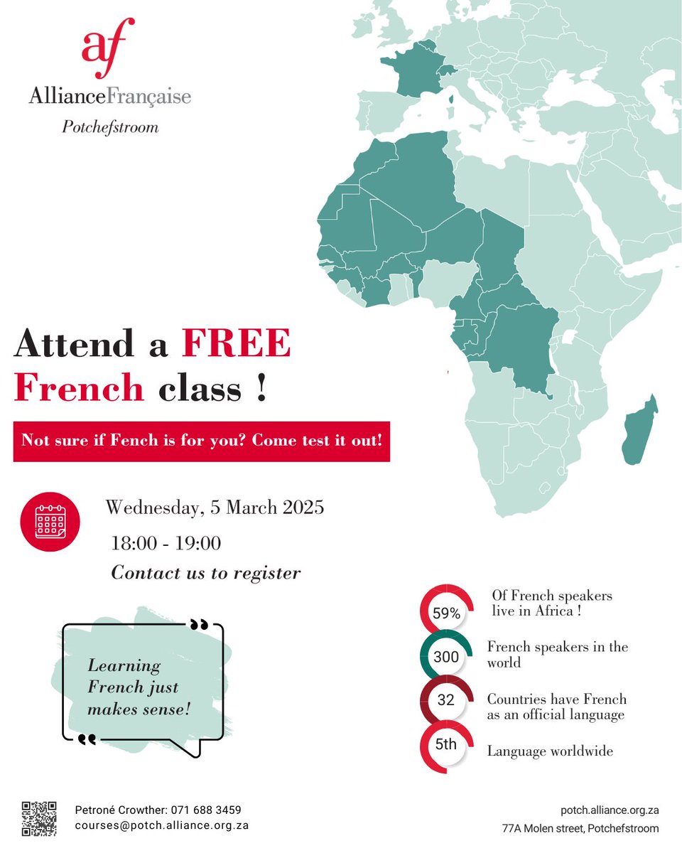 AFPotch's tweet image. ⏳ Only 24 hours left to sign up!

Sign up here: forms.gle/LFM43KVXXT7hxB…

Do not miss the Free French Class!

#freefrenchclass #frenchlanguagelearning #frenchforeveryone #frenchlessons #frenchlearning #languagelearning #ChallengeYourself