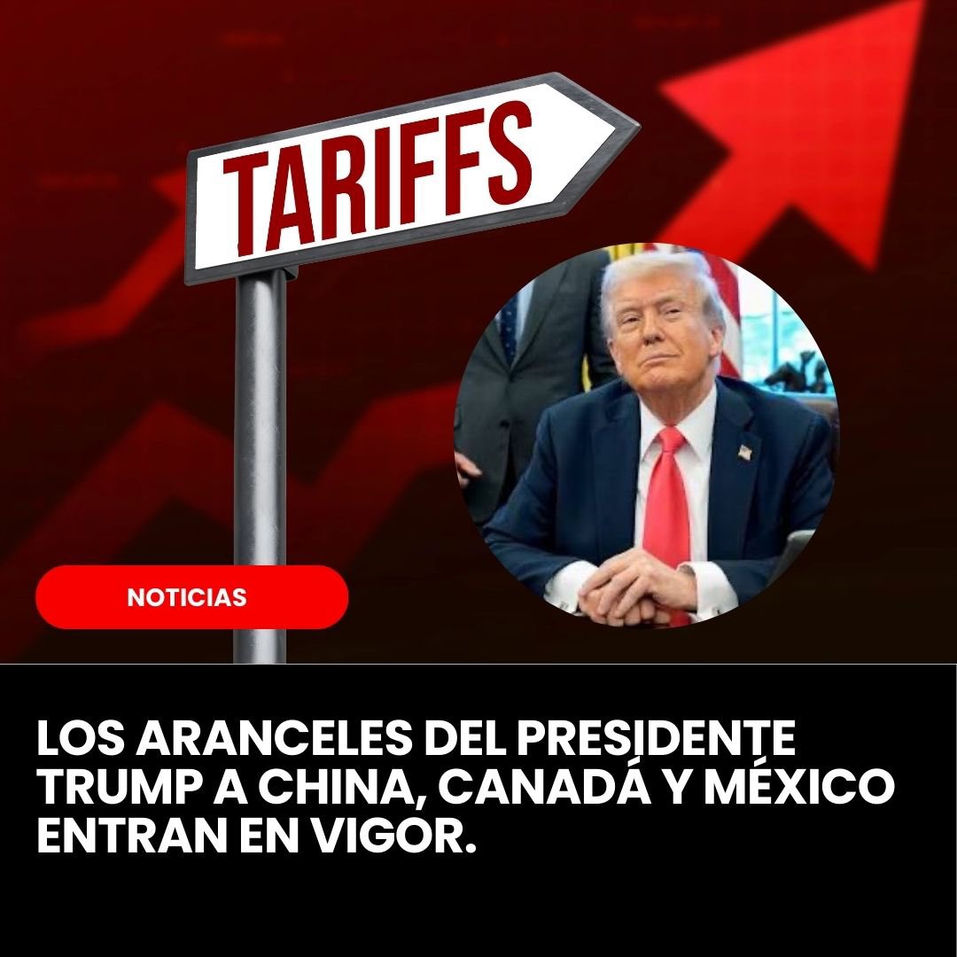 AmericaAdn's tweet image. BREAKING 🚨 Los nuevos aranceles del presidente Donald Trump sobre China, Canadá y México entraron en vigor a la medianoche del martes, aumentando los impuestos que los importadores estadounidenses deberán pagar por ciertos bienes al ingresar al país.