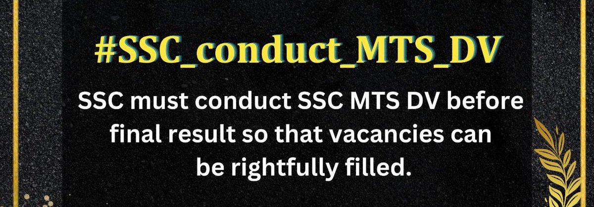 NeetuSaharan01's tweet photo. #SSC_conduct_MTS_DV

SSC must conduct SSC MTS DV before final result so that Vacancies can be rightfully filled. https://t.co/tyoCL9ruKi