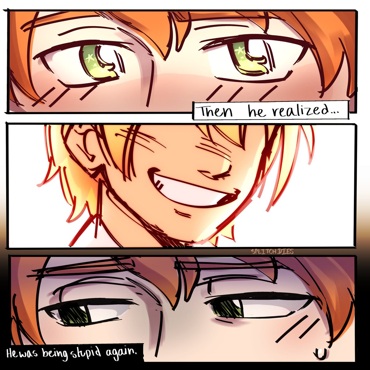 drawing fanart of a future chapter of my fic?! what in the world,,,

#彰司 #akikasa #prsk_FA