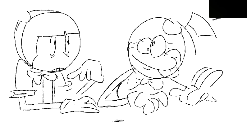 jimmystunes's tweet photo. two unrelated doodles that fit pretty well ithink #hellsstudio #toontiedterror https://t.co/WlVKS5vRAe