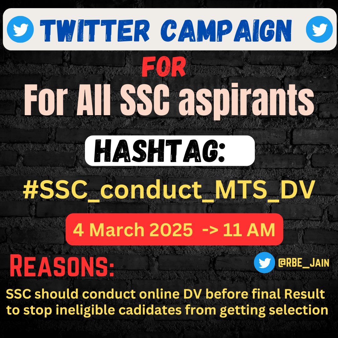 Anu Gautam (@anu_gautamd) on Twitter photo SSC Should conduct online DV before final Result to stop ineligible candidates from getting selection
<a href="/abhinaymaths/">Abhinay Maths</a>
<a href="/GaganPratapMath/">Gagan Pratap 🇮🇳</a>
<a href="/SSCorg_in/">SSC News</a>
<a href="/PMOIndia/">PMO India</a>
<a href="/kmrvivek14/">VIVEK KUMAR</a>
<a href="/rojgarwithankit/">Rojgar with Ankit</a>
<a href="/shubhankrmishra/">Shubhankar Mishra</a>
#SSC_conduct_MTS_DV
<a href="/Anu_GautamD/">Anu Gautam</a> SSC Should conduct online DV before final Result to stop ineligible candidates from getting selection
<a href="/abhinaymaths/">Abhinay Maths</a>
<a href="/GaganPratapMath/">Gagan Pratap 🇮🇳</a>
<a href="/SSCorg_in/">SSC News</a>
<a href="/PMOIndia/">PMO India</a>
<a href="/kmrvivek14/">VIVEK KUMAR</a>
<a href="/rojgarwithankit/">Rojgar with Ankit</a>
<a href="/shubhankrmishra/">Shubhankar Mishra</a>
#SSC_conduct_MTS_DV
<a href="/Anu_GautamD/">Anu Gautam</a>
