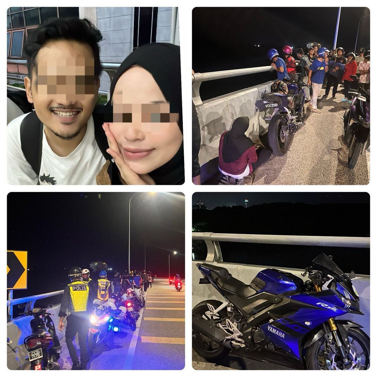 mynewshub's tweet photo. SEORANG lelaki berusia 22 tahun dipercayai terjun ke Sungai Kuantan dari Jambatan Putra pada malam 3 Mac 2025 selepas tidak dapat menerima perpisahan dengan bekas kekasihnya.

Mangsa yang menamatkan hubungan pada Disember lalu membuat panggilan video dengan wanita tersebut sebelum bertindak nekad. 

Polis menerima maklumat mengenai motosikal yang ditinggalkan dengan enjin hidup di atas jambatan dan menemui telefon bimbit masih dalam mode panggilan video.

Operasi mencari dan menyelamat melibatkan polis, bomba, dan APM bermula pada 11.30 malam untuk mencari mangsa di sepanjang sungai. -MYNEWSHUB