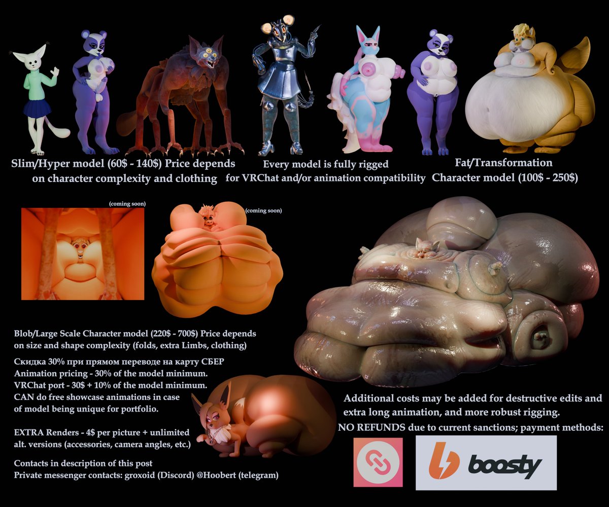dathry's tweet image. Commissions open! My new prices.

You get full access to your model, except you have to credit me as model creator if you want to use it. Fully rigged with dynamic bones and visemes.
