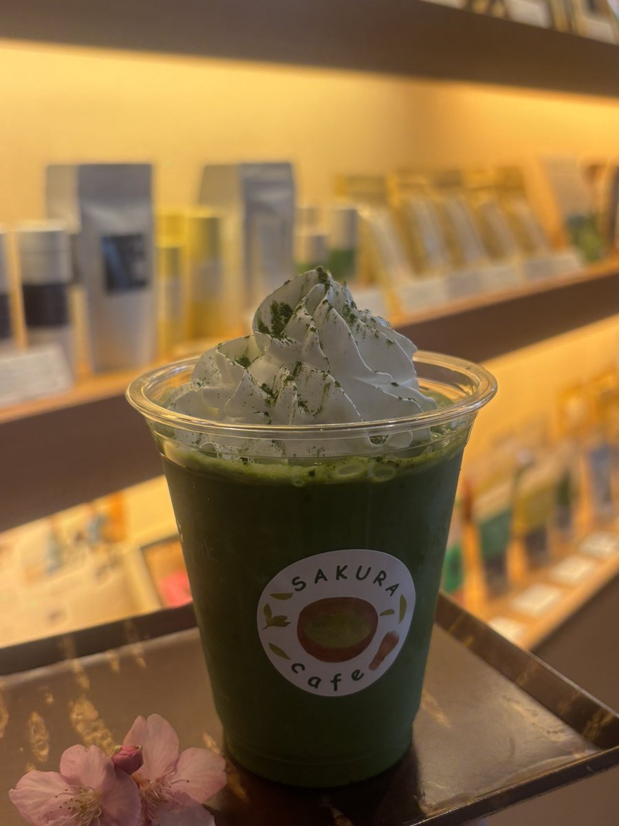 chashisasaki's tweet photo. いすゞPLAZAアネックスにあるSAKURACafeにてコラボ展開中です！
#いすゞPLAZAアネックス
#茶来未　#茶師佐々木 https://t.co/K2f3njF5kD