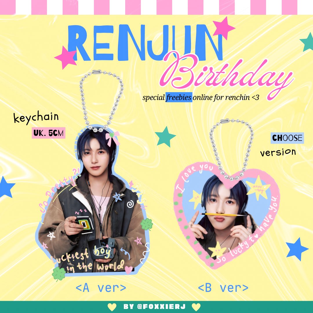 foxxierj's tweet photo. — renjun's birthday freebies . ୨୧˚⋆
by @foxxierj

how to claim:
★ rt + like this post
★ 1 person = 1 keychain (choose ver) 
★ set Rp 5.323 (no rf)
★ co event 23.3 at 17:00
★ do not sell/throw
★ limited qty!

#HAPPYRENJUNDAY ♡ https://t.co/qRUol1nTqZ