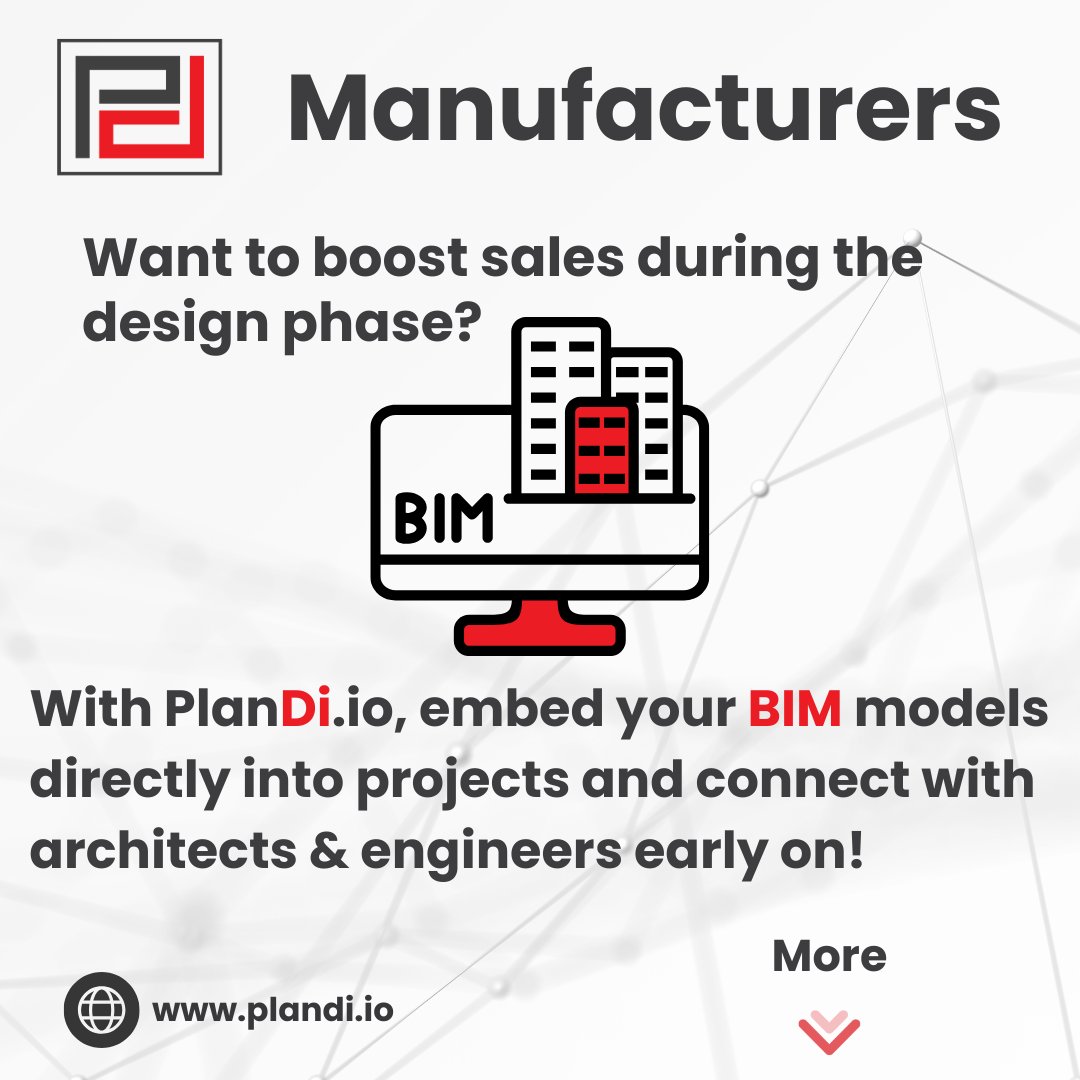 plan_di's tweet image. Manufacturers 🔥
Want to boost sales during the design phase?
With Plandi.io, embed your BIM models directly into projects and connect with architects &amp;amp; engineers early on!
Join the #SmartConstruction revolution 🚀
#BIMIntegration #SalesBoost