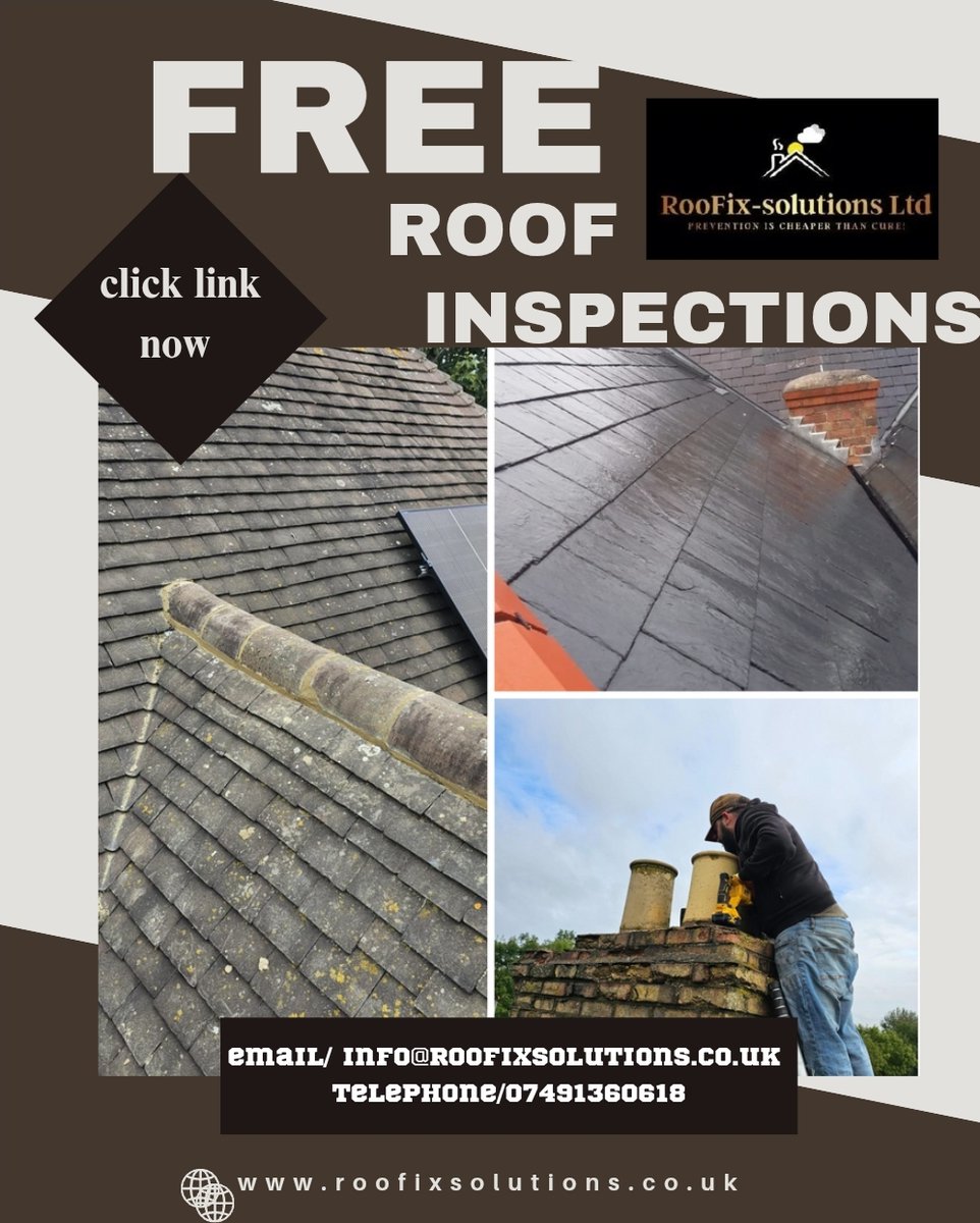 #GoodMorningEveryone at RooFix-Solutions Ltd, we promote proactive roof care. We encourage property owners to use our FREE roof inspections. Visit us today to secure your booking! #Peterborough #RoofCare #Homeowners #PropertyManagement  
Call us at 07481360618 or visit