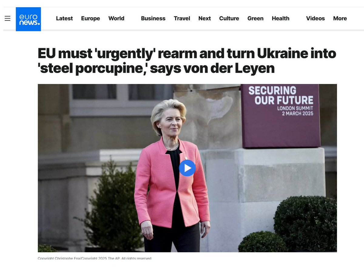 Those who have done everything wrong in the last 5 years, from the COVID Dictatorship, to the Sanitary Pass, the cures,the vaccines, the "green environment" policies, to the defeat of Ukraine, say that NOW they know how to make Ukraine win.

These people are insane! 
#Ukraine