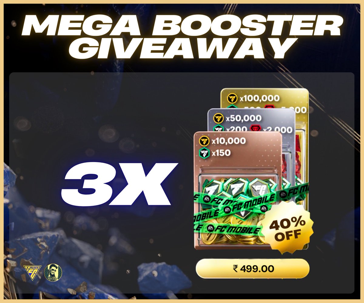 K Javier EAFC (@kjavierfm) on Twitter photo 3X TOTY MEGA BOOSTER GIVEAWAY ✨✨
850 FCP +7000 Gems ‼️✅
Requirements :
1. Follow <a href="/KnowHash/">『Haشim乛 Shaiقh』</a>
2. Like 👍 and Retweet 🔁
Winners will be announced in 24Hours ⏳ 3X TOTY MEGA BOOSTER GIVEAWAY ✨✨
850 FCP +7000 Gems ‼️✅
Requirements :
1. Follow <a href="/KnowHash/">『Haشim乛 Shaiقh』</a>
2. Like 👍 and Retweet 🔁
Winners will be announced in 24Hours ⏳