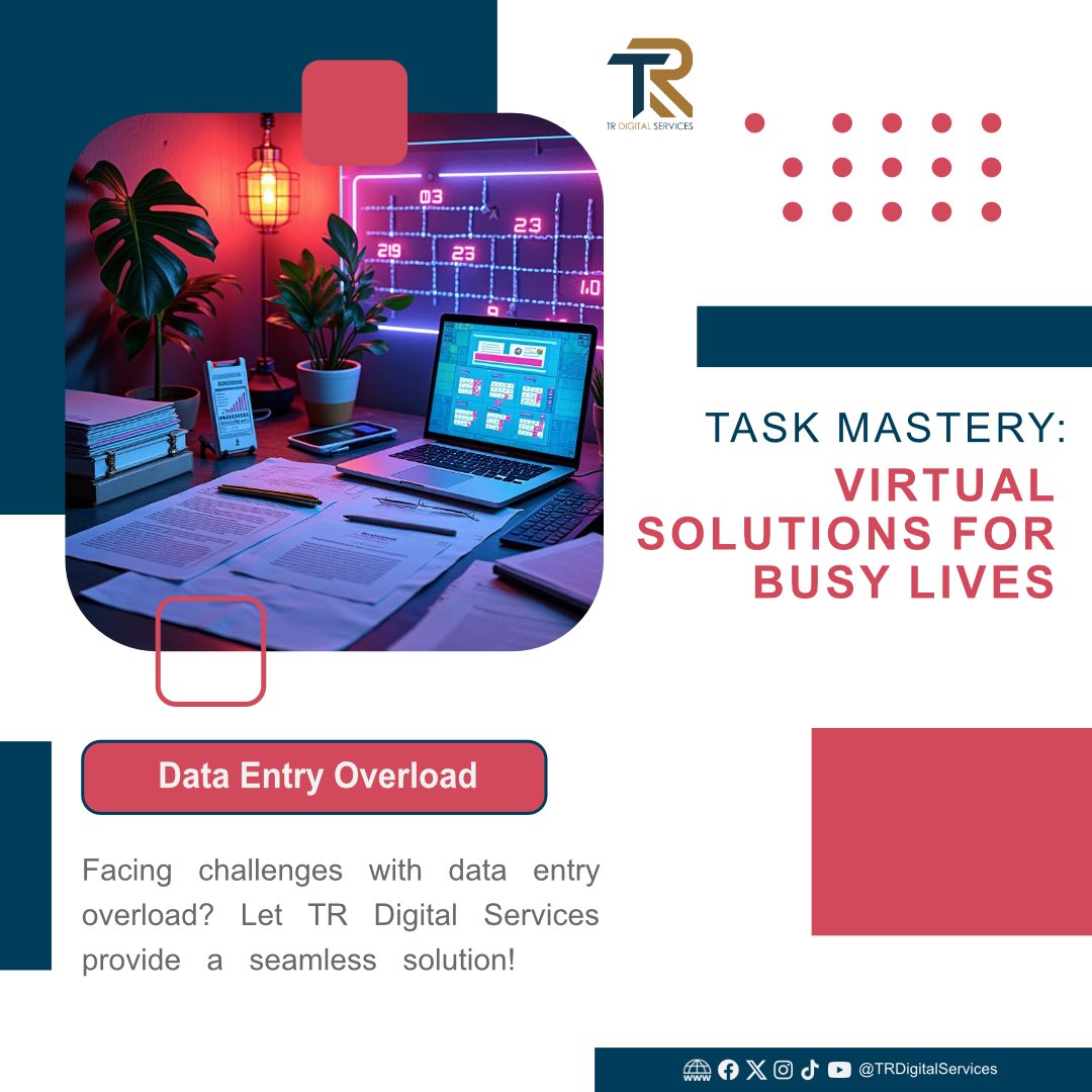 TRDigitalSrvcs's tweet image. 📉 Data entry overload slowing you down? Don’t waste time on repetitive tasks—let us handle them while you focus on success!
📖 Read more: trdigitalservices.com/blogs/feeling-…
📞 Contact us today: trdigitalservices.com/contact/
#BusinessGrowth #VirtualSupport #DataSolutions