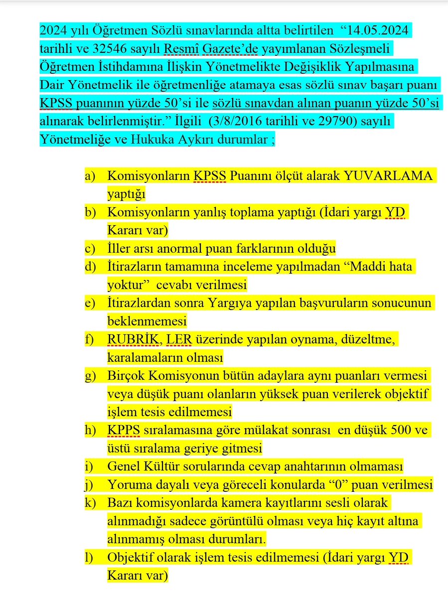 Mülakatlarda alenen hukuksuzluk, adaletsizlik, usulsüzlük, gasp yapılmıştır. Bir an önce mağdur edilenlerin hakları teslim edilmelidir.#MülakatZulmünde121Gün