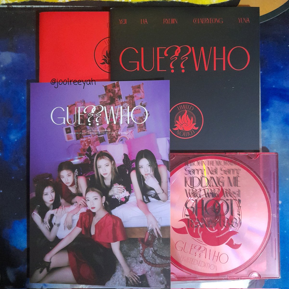 joolreeyah's tweet photo. wts lfb PH only

♡ ITZY guesswho limited edition - php 180

■Unsealed - 2pb cd postcard 
◇ ggxpress only
◇ gcash,maya, bpi

# itzy chaeryeong yeji ryujin yuna lia https://t.co/EcCo0mDzAs