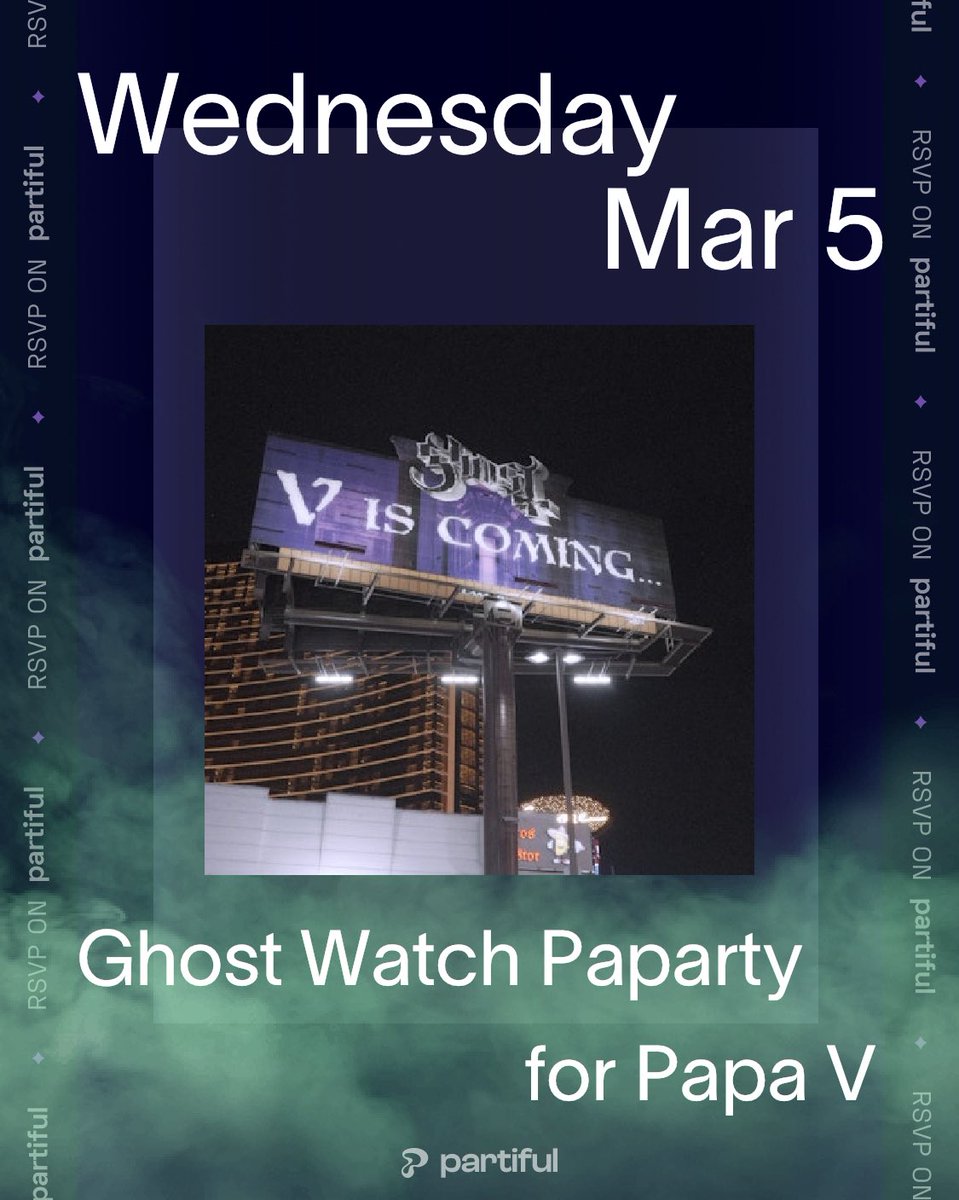 [MESSAGE FROM THE CLERGY] 

We wish to inform you that you're highly encouraged to share this special moment with kindred souls. Invite your friends via <a href="/partiful/">Partiful</a> to enjoy this global phenomenon together! i.ghost-official.com/watchparty