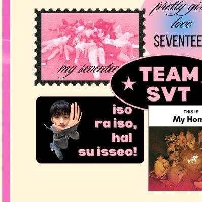 "buat stiker pink item bagus kali yahh" 
....................
<a href="/pledis_17/">세븐틴(SEVENTEEN)</a> colabs aja apa kitah?😌