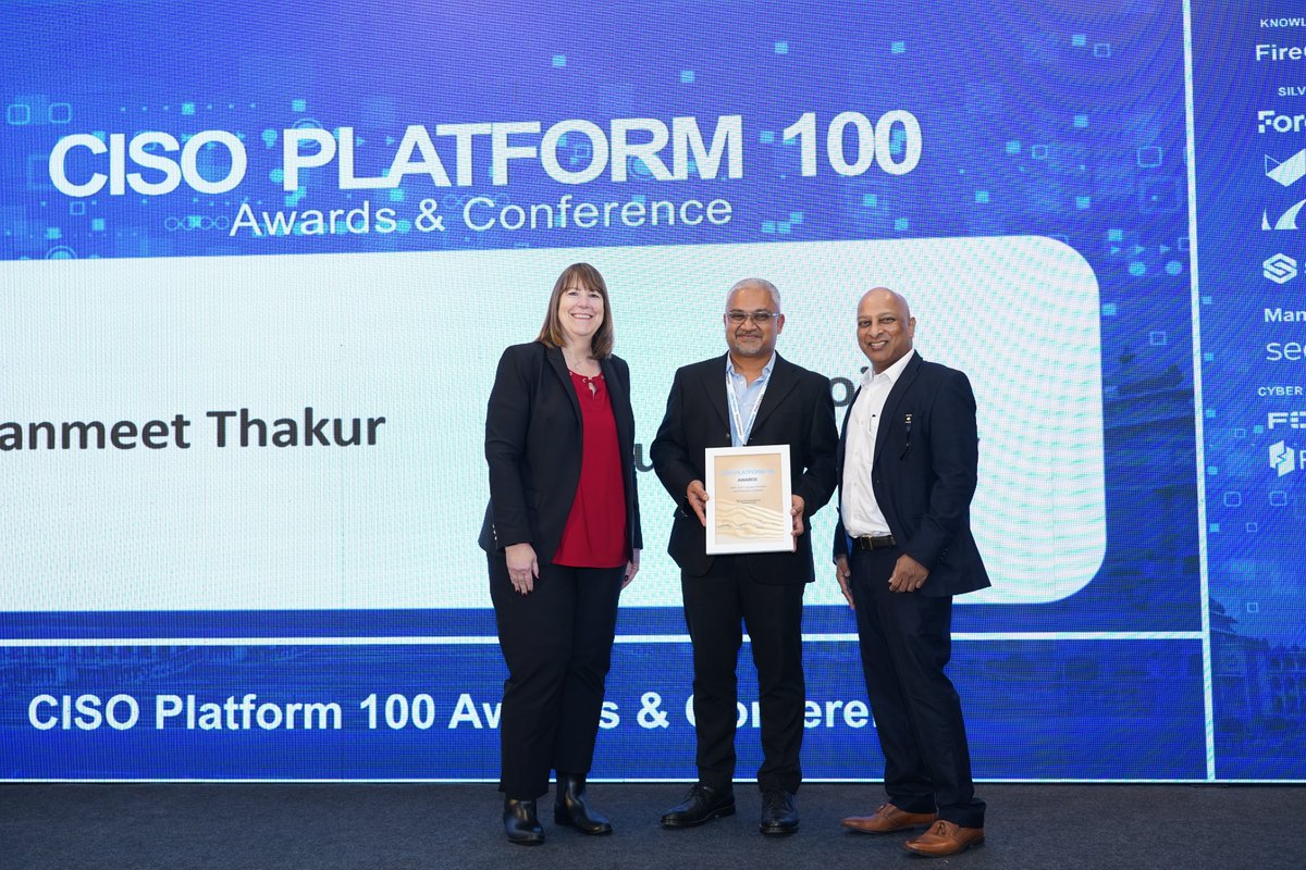 Congratulations Manoj Kuruvanthody on winning the CISO Platform Top 100 Award 2025.

Your leadership and innovation in cybersecurity inspire us, and we’re proud to celebrate your achievements. 

#CISOplatformTop100