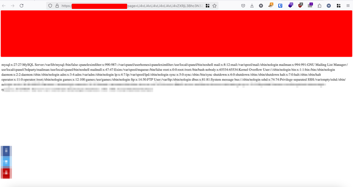 tecvity's tweet photo. We came across a security issue in one of the Pakistan's law enforcement agency's website 🚩 🎯   

Our talented engineer found the vulnerability of Local File Inclusion, that allows the attacker to read any file on the server. https://t.co/6DmQ6PEdCN
