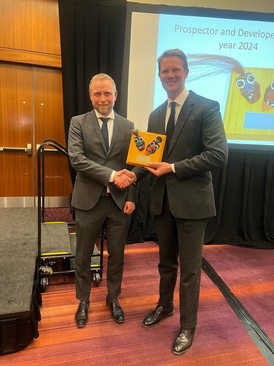 Amaroq Minerals Ltd (@amaroq_minerals) on Twitter photo Amaroq were awarded the “Prospector and Developer of the Year” award by the Greenland Government at <a href="/the_PDAC/">The Official PDAC</a> mining conference in Toronto yesterday.
#AMRQ Amaroq were awarded the “Prospector and Developer of the Year” award by the Greenland Government at <a href="/the_PDAC/">The Official PDAC</a> mining conference in Toronto yesterday.
#AMRQ