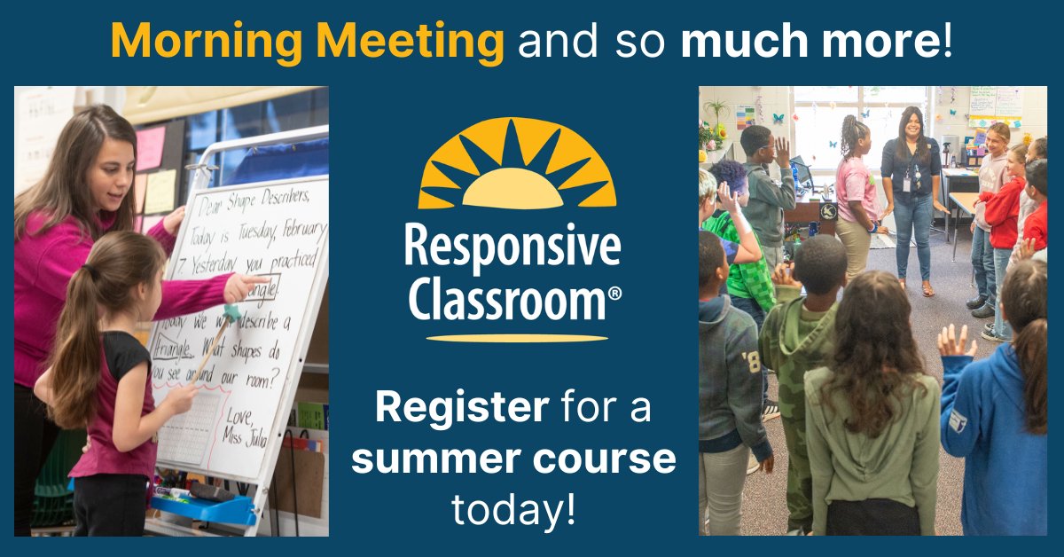 Join us this summer! We are hosting a Responsive Classroom training event on 19 August at Raha International School, Gardens Campus. Register today! responsiveclassroom.org/training-cours…
 #ResponsiveClassroom #RCSummer