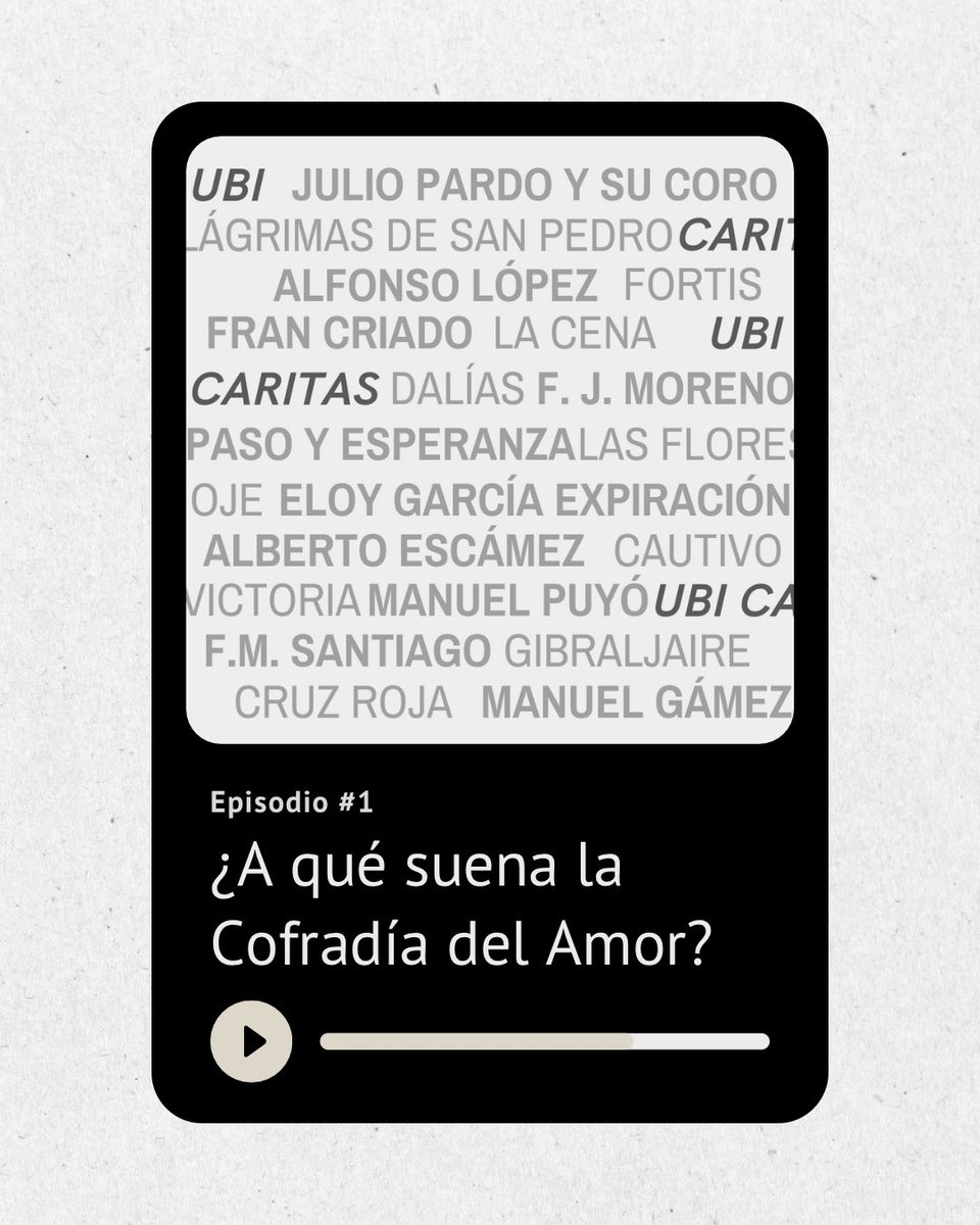 🎧Ya está 𝗱𝗶𝘀𝗽𝗼𝗻𝗶𝗯𝗹𝗲 el podcast de nuestra Hermandad: 
"𝗨𝗻 𝗦𝗼𝗹𝗼 𝗖𝗼𝗿𝗮𝘇𝗼́𝗻"❤️‍🔥

▫️Spotify: open.spotify.com/episode/0u1CFe…
▫️IVoox: ivoox.com/ep-01-un-solo-…
▫️Youtube: youtu.be/5SE7AOF2IRY?fe…

#CofradiasMLG #AmoryCaridad25