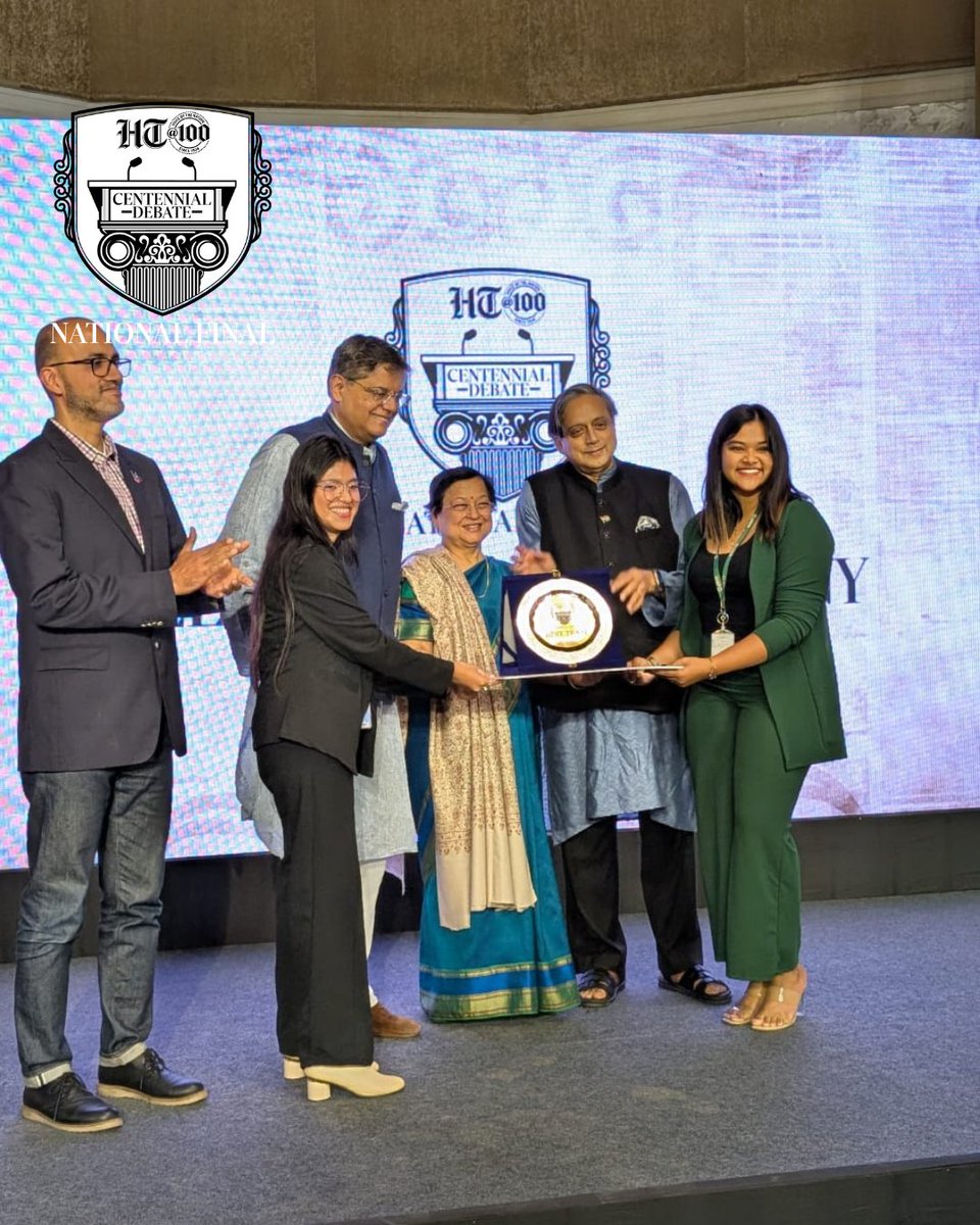 htTweets's tweet photo. #HTat100 | #HTCentennialDebate - Best Team Awards 🤝
Congratulations to our winners! 🏆
🏅 Winner: Jain University
(Aastha Bhattacharjee, G.S.Harini)
#HTTurns100 #VoiceOfTheNation https://t.co/k9fIay5Zwv