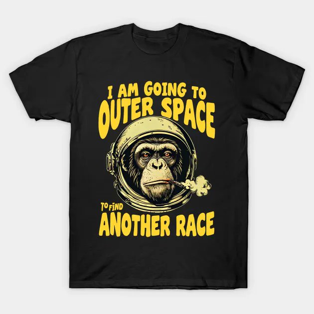 Blast off into cosmic vibes with this trippy astronaut chimp design! teepublic.com/t-shirt/729576…