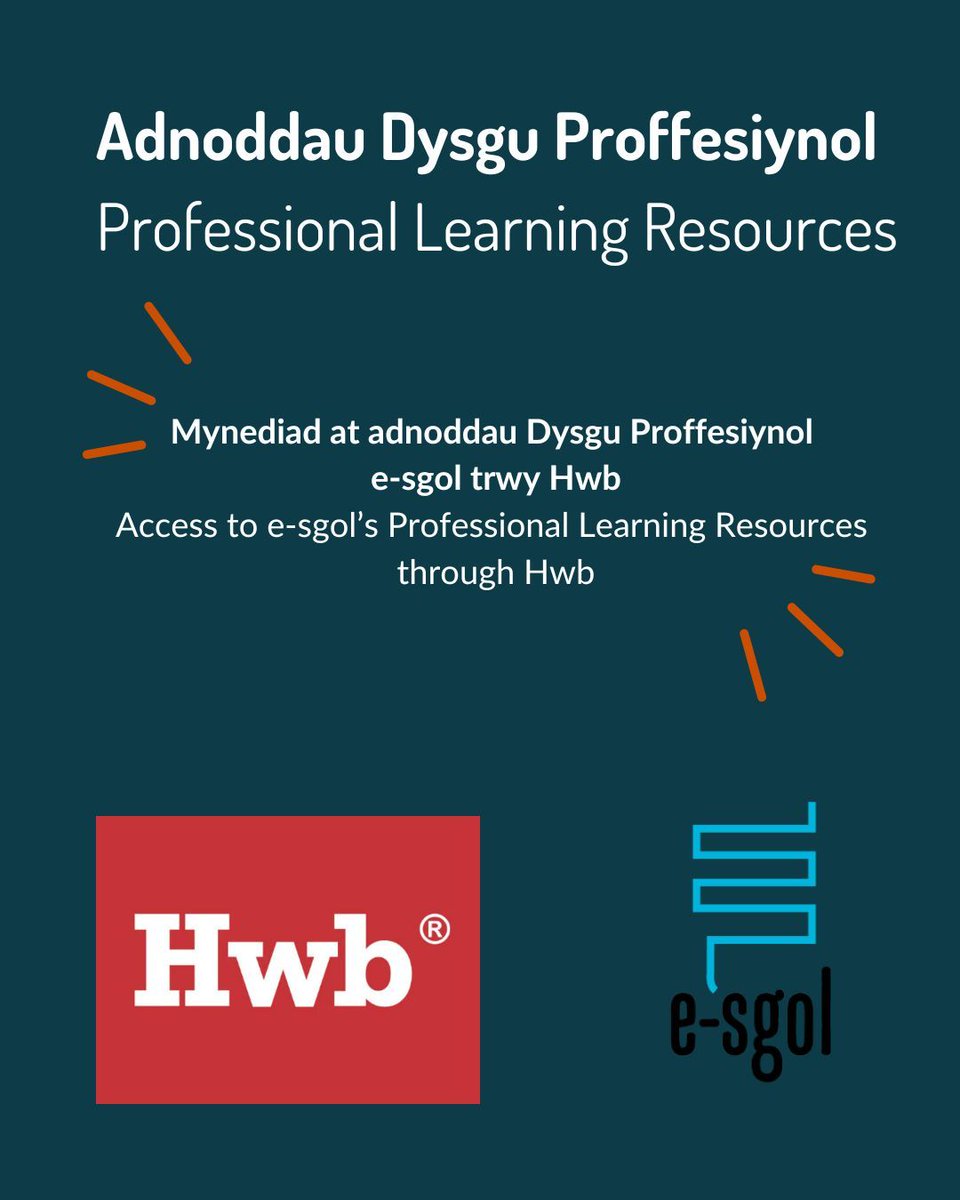 Mae modd cael mynediad at adnoddau dysgu proffesiynol e-sgol trwy wefan e-sgol, ac hefyd llwyfan HWB erbyn hyn. 

It's now possible to access e-sgol's professional learning resources through the e-sgol website, as well as the HWB platform. 

🔗 buff.ly/4haczDG