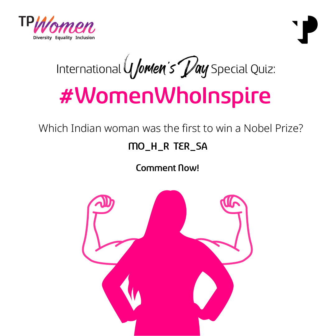 Participate in the TP's latest LIVE Contest Now! 👇
Remember to:
1️⃣ Add #WomenWhoInspire and #TPIndia in your answer
2️⃣ Tag @tpindiaofficial and 3 of your friends

#TPIndia #ContestAlert #WomensDay #WomenEmpowerment #Contest
