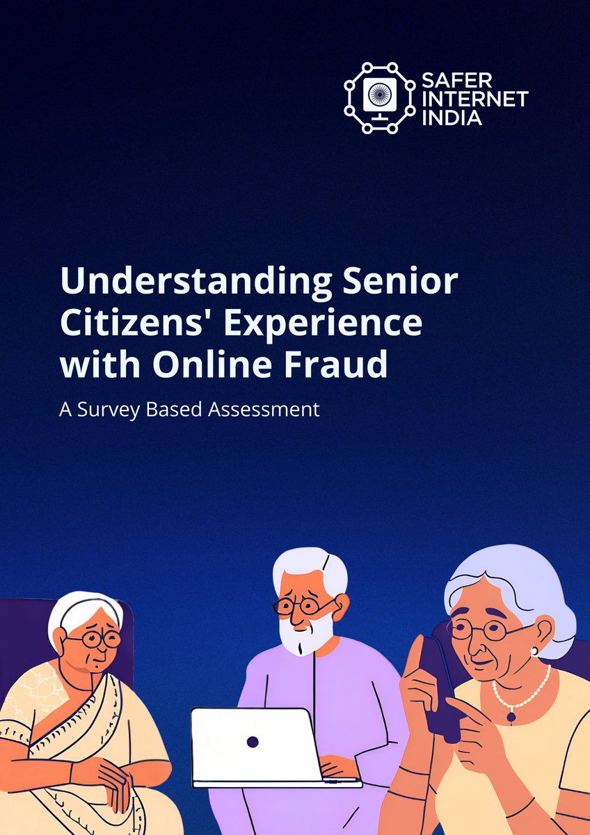 Safer Internet India (@saferinternetin) on Twitter photo New Report: Online fraud targeting India’s seniors is on the rise. Launched by <a href="/GoI_MeitY/">Ministry of Electronics & IT</a>’s Shri Sanket Bhondve & Maj Gen (Dr) Pawan Anand (Retd), our report highlights key insights & urgent actions.
Find out more here: saferinternetindia.com/post/understan… New Report: Online fraud targeting India’s seniors is on the rise. Launched by <a href="/GoI_MeitY/">Ministry of Electronics & IT</a>’s Shri Sanket Bhondve & Maj Gen (Dr) Pawan Anand (Retd), our report highlights key insights & urgent actions.
Find out more here: saferinternetindia.com/post/understan…
