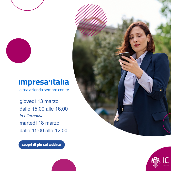 📲 𝗟𝗮 𝘁𝘂𝗮 𝗮𝘇𝗶𝗲𝗻𝗱𝗮, 𝘀𝗲𝗺𝗽𝗿𝗲 𝗰𝗼𝗻 𝘁𝗲!
Partecipa al webinar gratuito sull’app 𝗶𝗺𝗽𝗿𝗲𝘀𝗮 𝗶𝘁𝗮𝗹𝗶𝗮 e scopri come accedere ai dati aziendali, verificare la tua reputazione e usare funzionalità pratiche
Iscriviti ora👉conference-web-it.zoom.us/webinar/regist… 

<a href="/CamCom_gov/">CamCom</a>