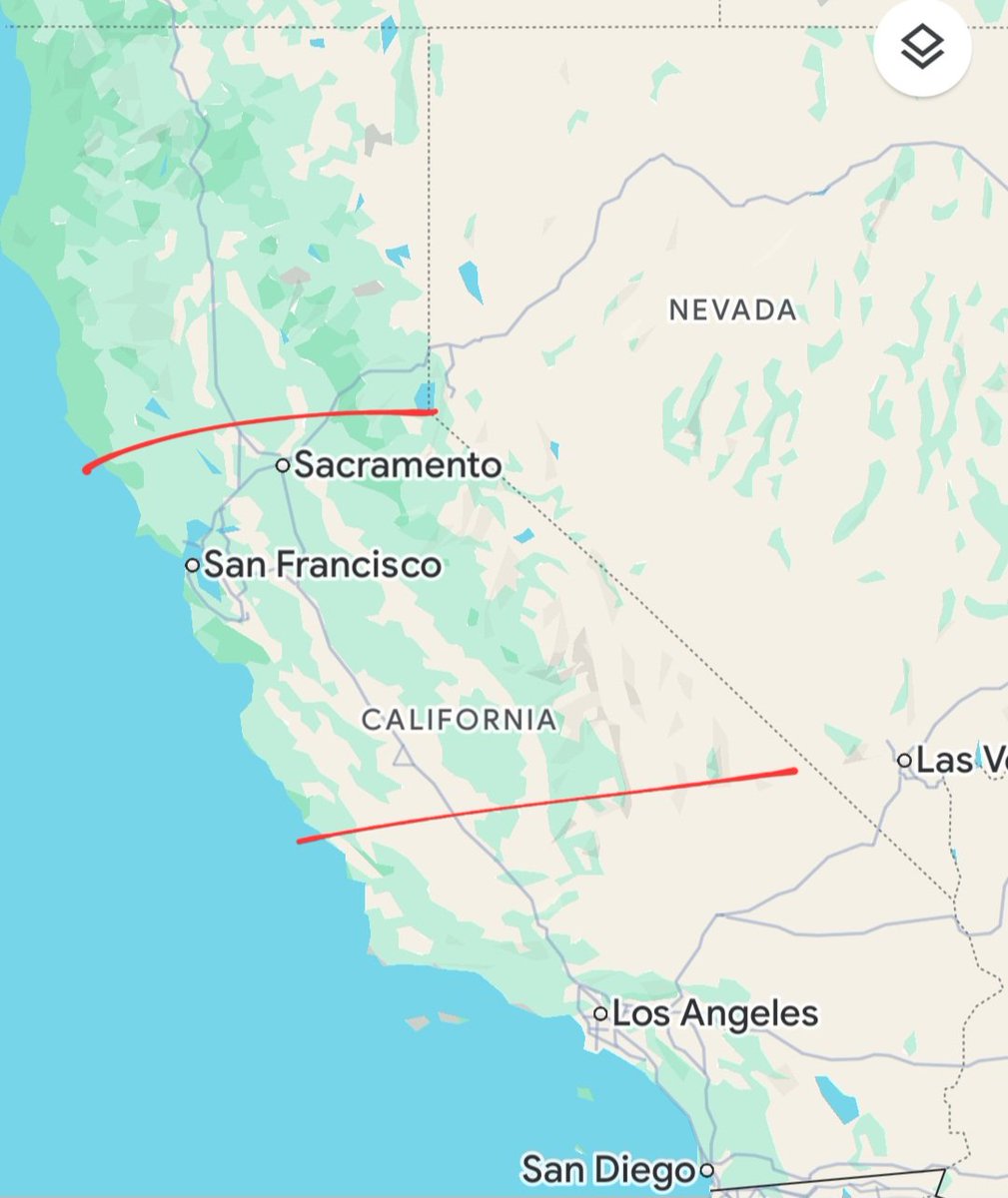 Alexuuuhm's tweet photo. @2aQueer YEA i actually did this rough thing earlier to visualize lol. if u do alot of north/south driving along the 101 north of sf or the I5 above sac or down to socal u will see the geography and towns gradually become somewhere completely different from what ur used to in real time https://t.co/uHvyO6chho