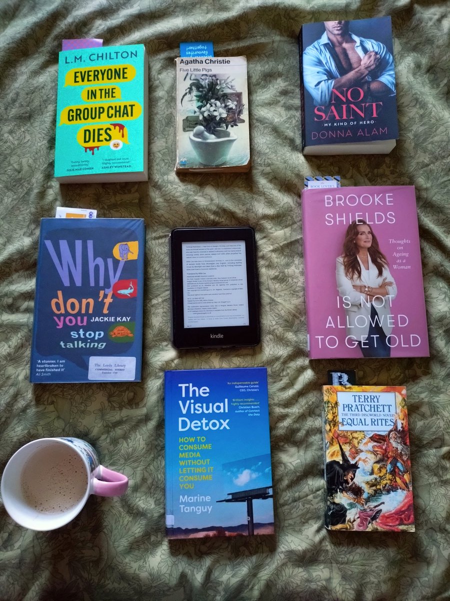 A quiet Tuesday morning start means coffee and books in bed, of course.
Have you read any of these?
