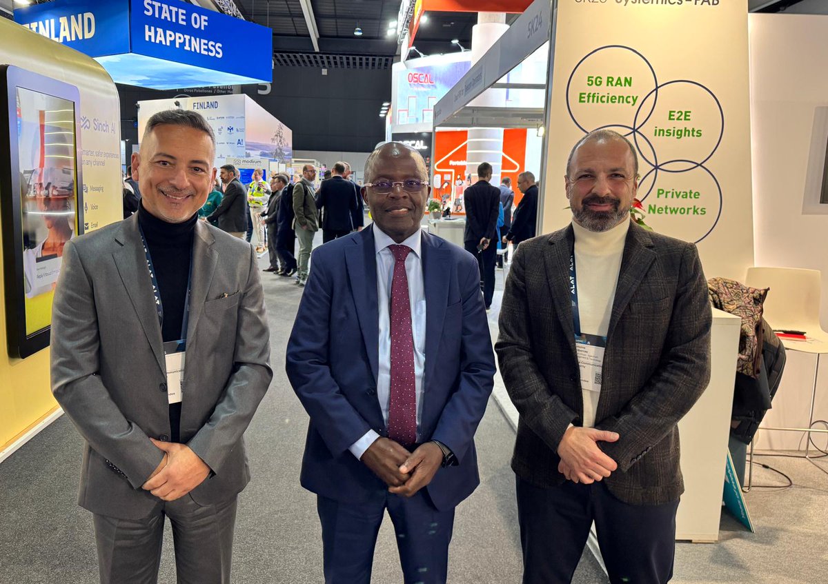 The MCA is attending in the #GSMA, shaping the future of global mobile communications! CEO Jesmond Bugeja &amp; Chief of SMT Antoine Sciberras are at #MWC25 in Barcelona, where they also met Dr. Cosmas Zavazava, Director of the Telecommunication Development Bureau at the ITU.