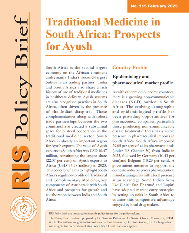 Forum on Indian Traditional Medicines (@fitm14) on Twitter photo 📢Ayush in South Africa ! RIS Policy Brief explores trade and bilateral cooperation prospects with one of the largest Ayush export markets in Africa
Access➡️ris.org.in/en/policy-brie…
<a href="/RIS_NewDelhi/">RIS</a> <a href="/Sachin_Chat/">Sachin Chaturvedi</a> <a href="/moayush/">Ministry of Ayush</a> <a href="/nmpb1/">NMPB MoAyush</a> <a href="/rajivvasudevan/">Rajiv Vasudevan</a> 📢Ayush in South Africa ! RIS Policy Brief explores trade and bilateral cooperation prospects with one of the largest Ayush export markets in Africa
Access➡️ris.org.in/en/policy-brie…
<a href="/RIS_NewDelhi/">RIS</a> <a href="/Sachin_Chat/">Sachin Chaturvedi</a> <a href="/moayush/">Ministry of Ayush</a> <a href="/nmpb1/">NMPB MoAyush</a> <a href="/rajivvasudevan/">Rajiv Vasudevan</a>