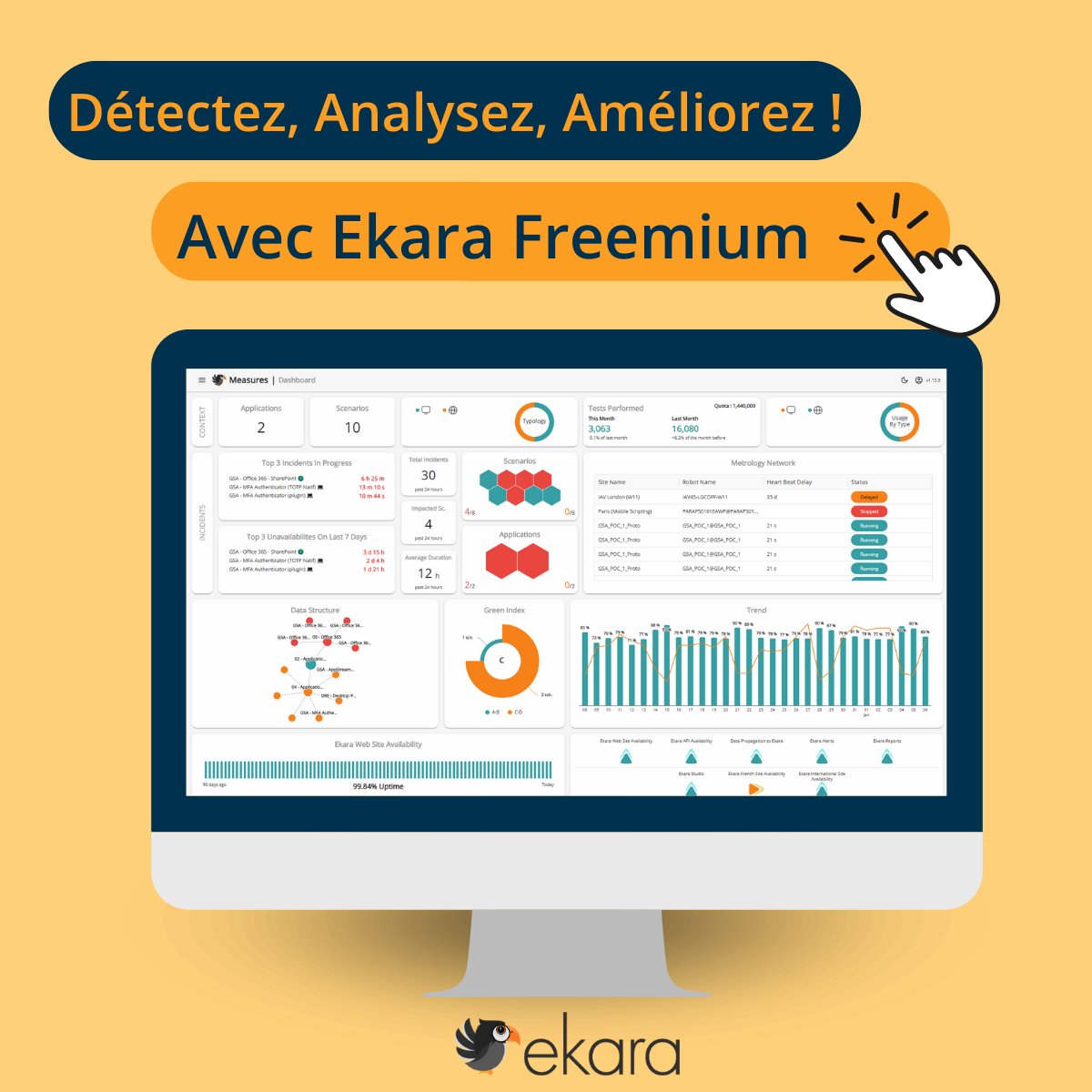 Envie d’améliorer la performance digitale de votre entreprise ?  

Essayez Ekara Freemium : notre solution d’observabilité 100% gratuite, conçue pour vous aider à surveiller et optimiser vos applications en temps réel.  

👉 : eu1.hubs.ly/H0gWrB10

#Monitoring #Ekara #Freemium