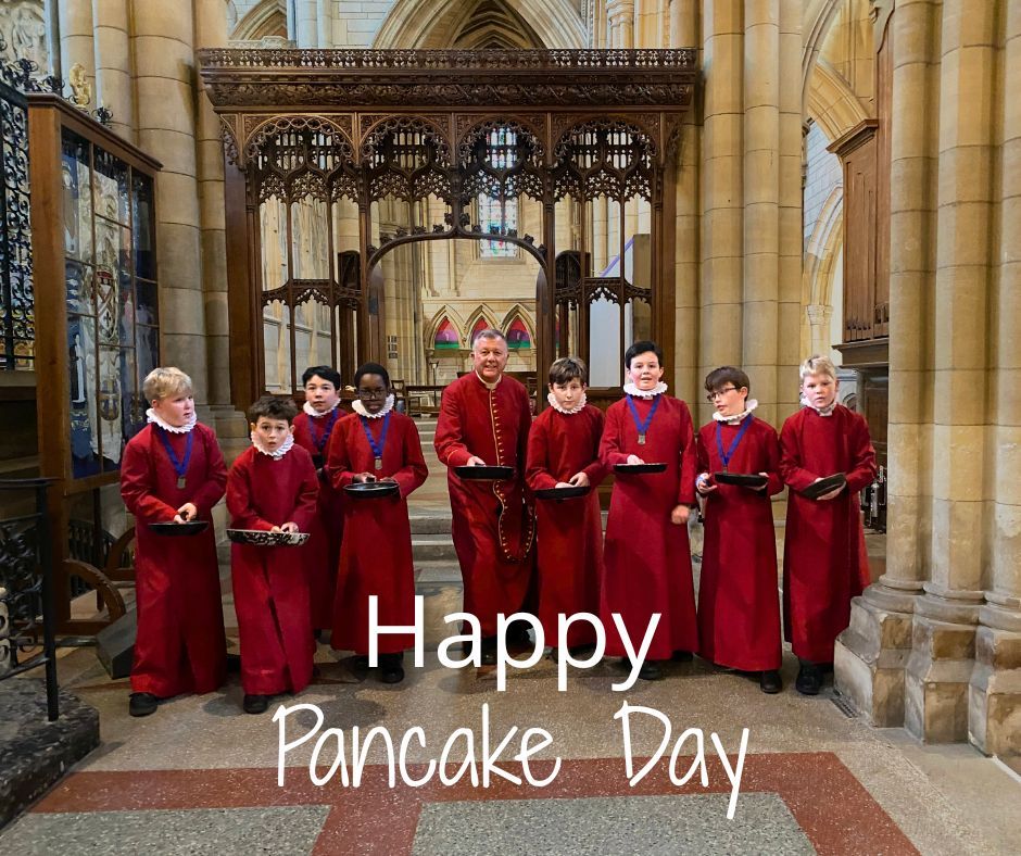Happy #PancakeDay! 🥞 

The boy choristers joined Dean Simon for lots of pancake fun! Head over to our Instagram to see what they got up to! 🤩

#TruroCathedral #Cornwall