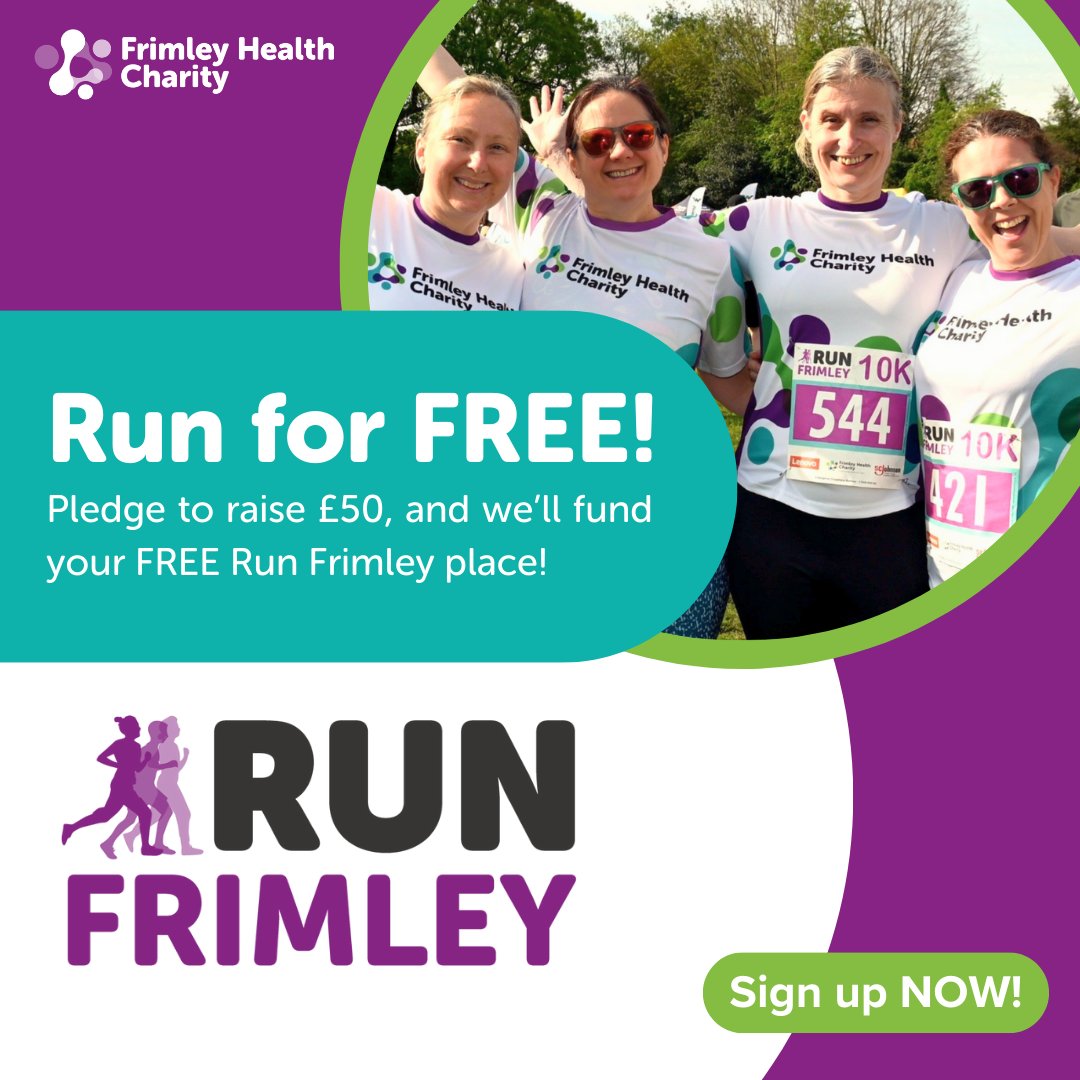 Did you know you can join #TeamFHC at #RunFrimley2025 for FREE? Yes, FREE! We'll fund your place if you pledge to raise just £50! Better yet, if you raise £100+, you'll also get a FREE FHC Run-Tech top!
Do great whilst looking great ✅
Sign-up NOW: bit.ly/4e8Xy4K