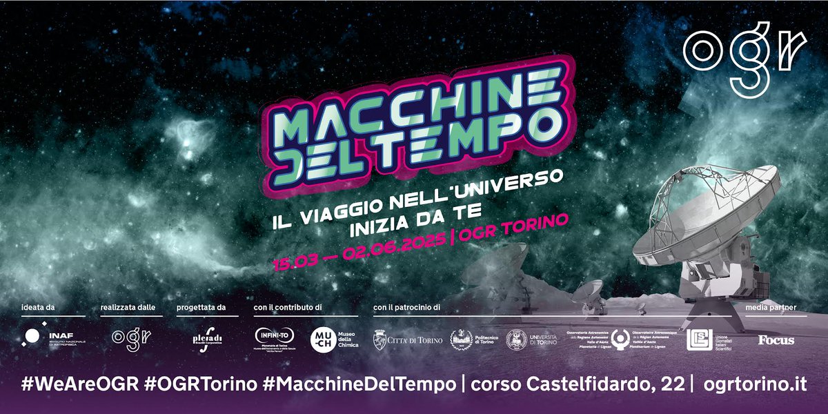 🚀-10 giorni  "Macchine del Tempo" 
🌌OGR Torino, 15/3-2/6/25: viaggio nell'astrofisica italiana! 
👩‍💻👩‍🚀Eventi, laboratori (sold out, ma apertura estesa!), e cosmo in 🇮🇹 &amp; 🇬🇧
👉Info: medium.com/p/macchine-del… #Astrofisica  <a href="/mediainaf/">MEDIA INAF</a> <a href="/edu_inaf/">Edu INAF</a> #OGRTorino #MacchineDelTempo #weareogr